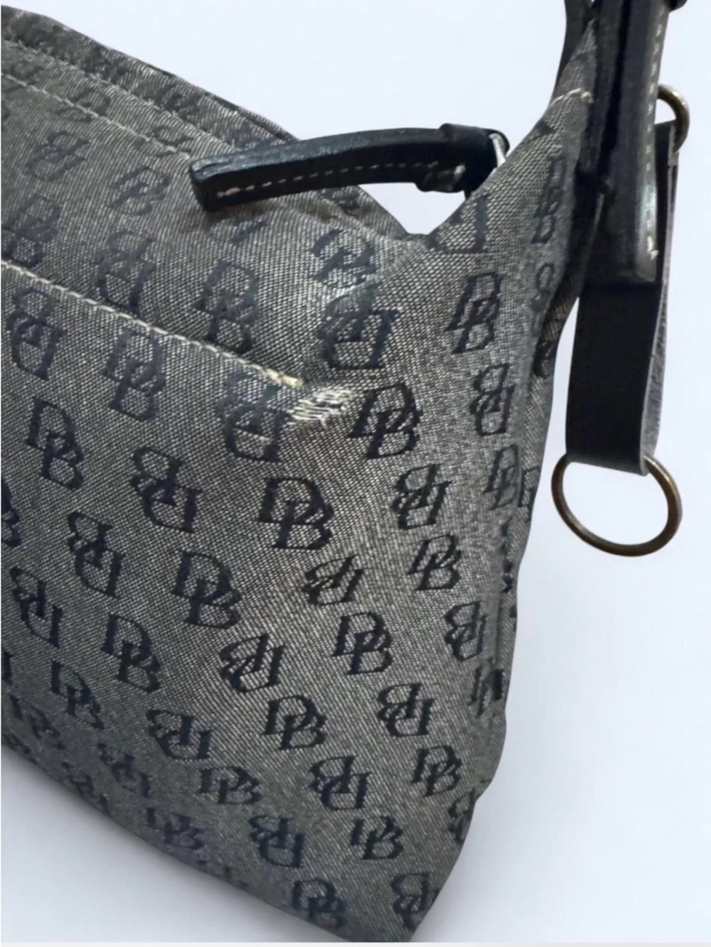 Dooney & Bourke Vtg Y2K Monogram Canvas Shoulder Bag - Picture 4 of 6